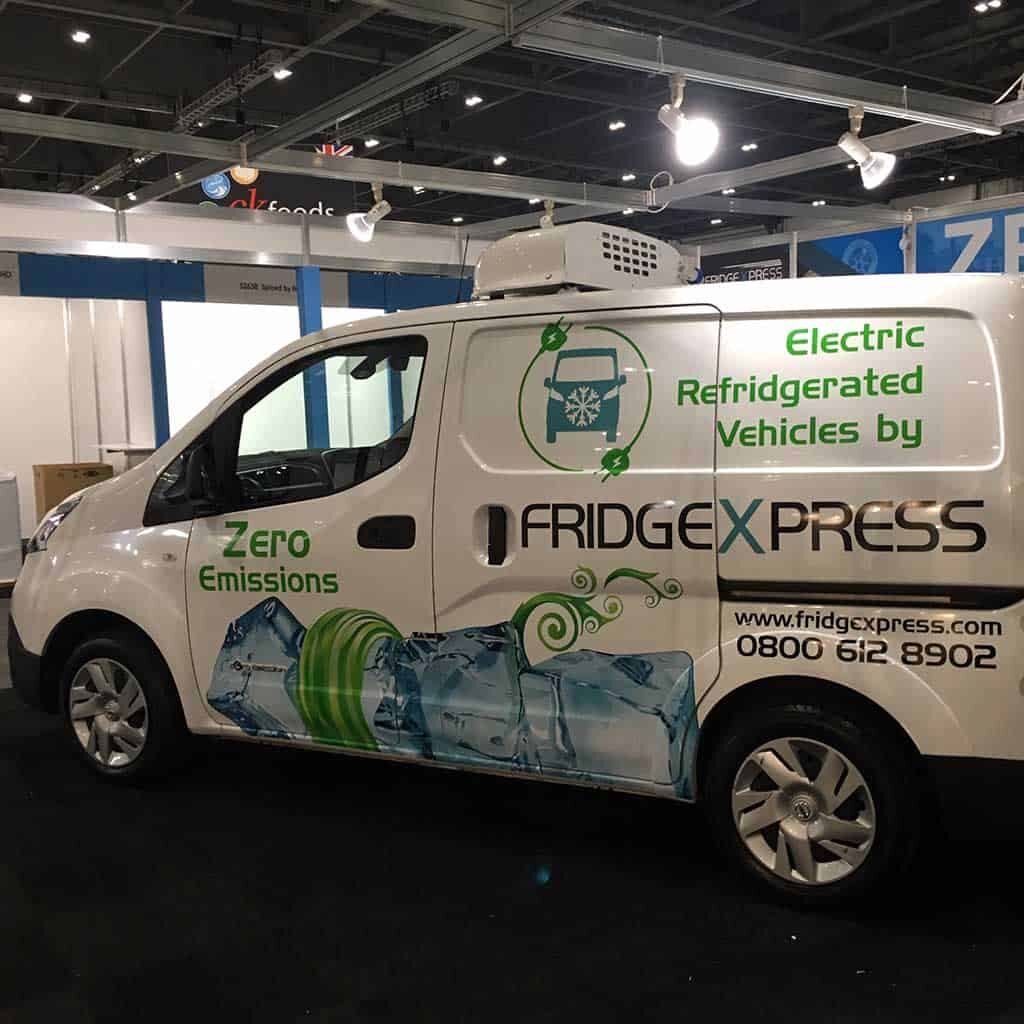 Electric Refrigerated Vans from FridgeXpress at exhibition