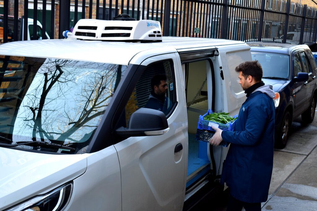 Loading refrigerated van